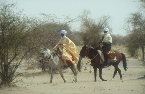 Nomadi a cavallo nel BAHAR el GHAZAL
